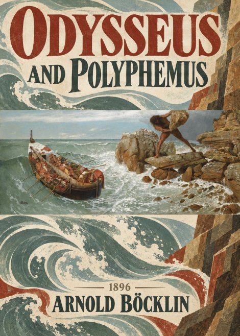 Arnold Böcklin Odysseus and Polyphemus No5 - Póster