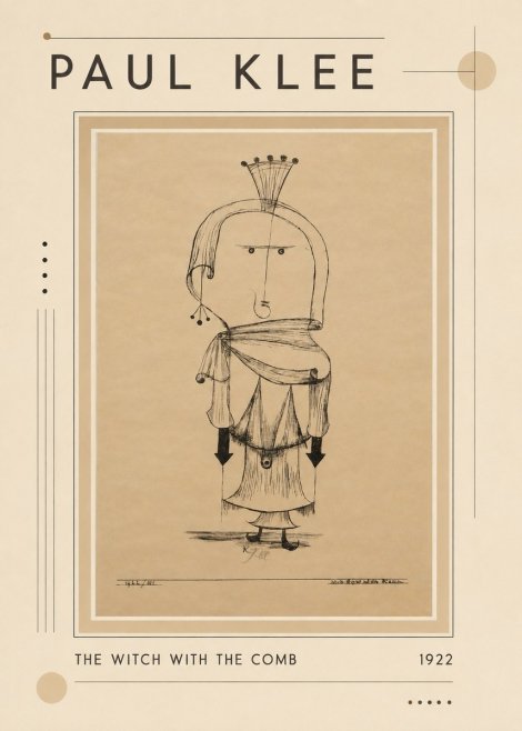 Paul Klee The Witch with the Comb No1 - Póster