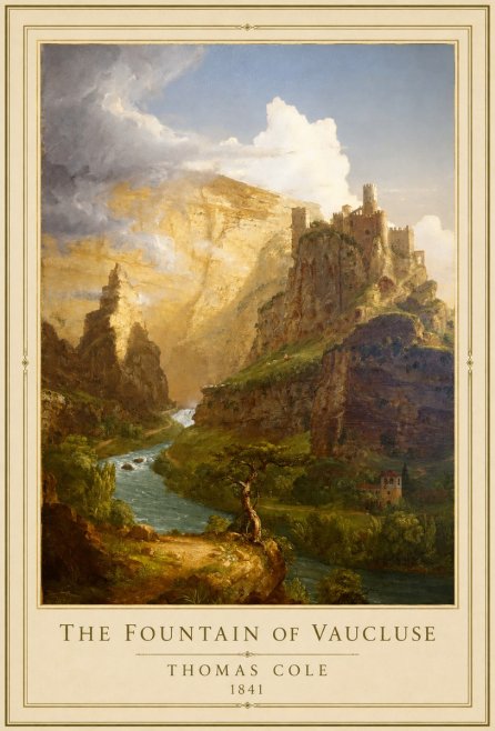 Thomas Cole The Fountain of Vaucluse I No1 - Póster