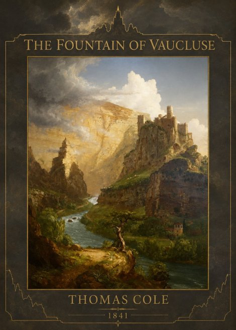 Thomas Cole The Fountain of Vaucluse I No4 - Póster