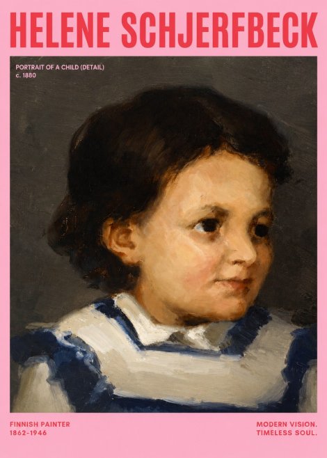 Helene Schjerfbeck Portrait of a Child (Detail) No2 - Póster