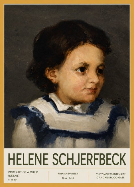 Helene Schjerfbeck Portrait of a Child (Detail) No4 - Póster