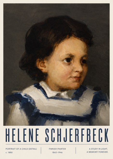 Helene Schjerfbeck Portrait of a Child (Detail) No5 - Póster