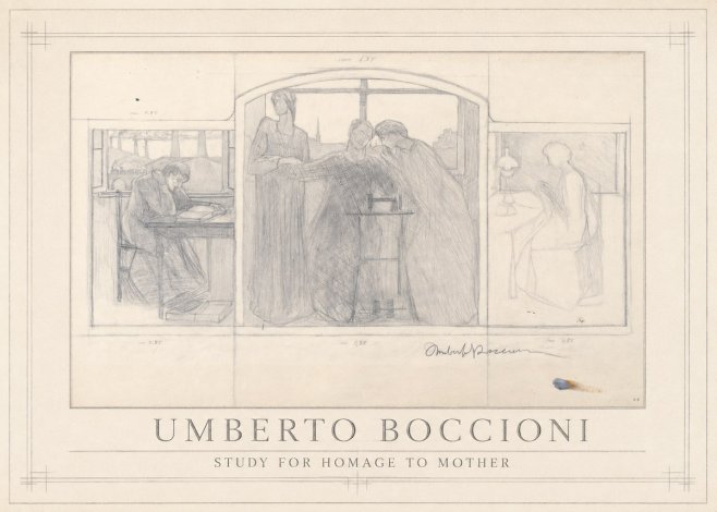 Umberto Boccioni Study for Homage to Mother No1 - Póster