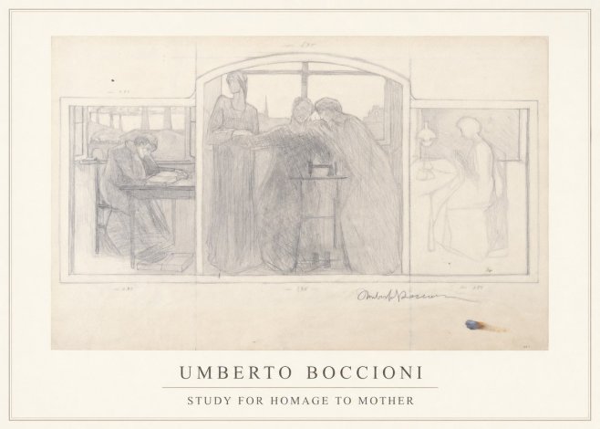 Umberto Boccioni Study for Homage to Mother No4 - Póster