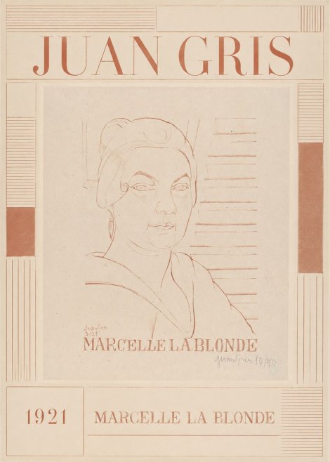 Juan Gris Marcelle La Blonde No5 - Póster