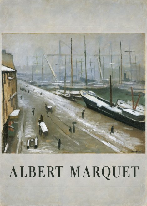 Albert Marquet Le Havre, Le Bassin Sous La Neige No1 - Póster
