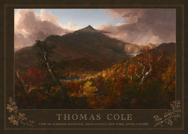 Thomas Cole View of Schroon Mountain, Essex County, New York, After a Storm No6 - Póster