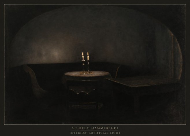 Vilhelm Hammershøi Interior. Artificial Light No5 - Póster