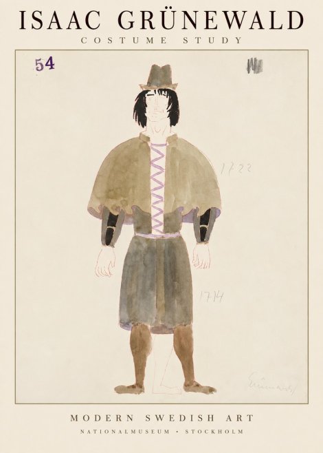 Isaac Grünewald Costume Study V No2 - Póster