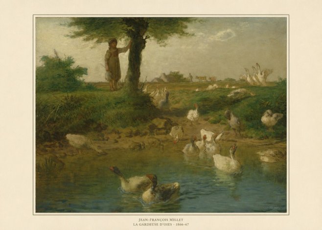 Jean-François Millet La Gardeuse D'oies No6 - Póster