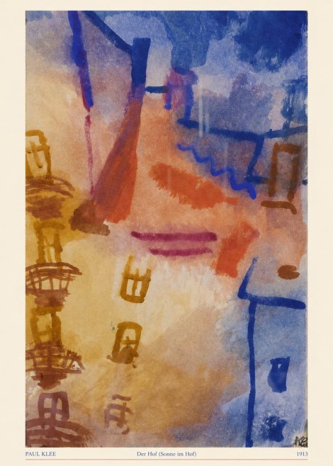 Paul Klee Der Hof (Sonne Im Hof) No5 - Póster