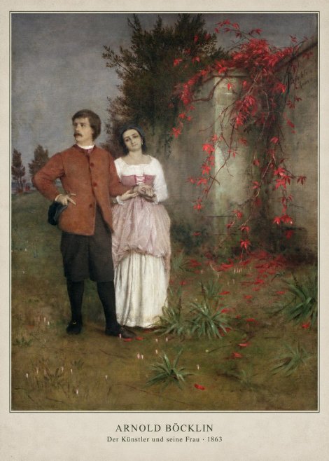 Arnold Böcklin Der Künstler Und Seine Frau No6 - Póster