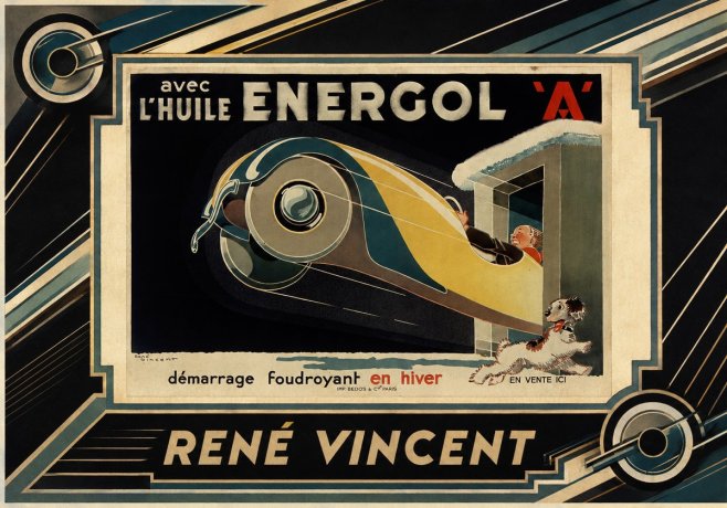 René Vincent Energol 'A' No2 - Póster