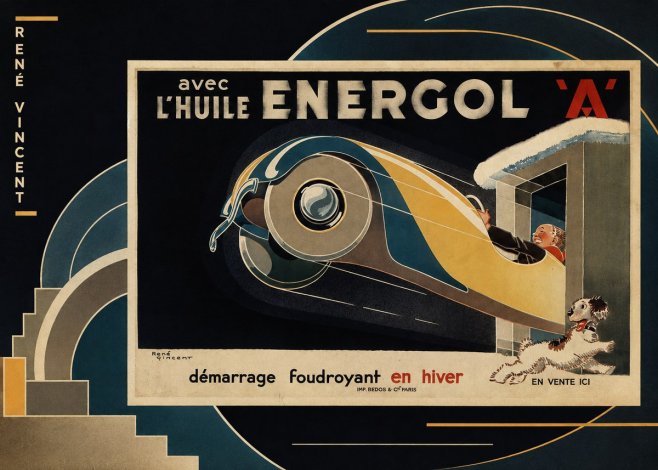 René Vincent Energol 'A' No4 - Póster