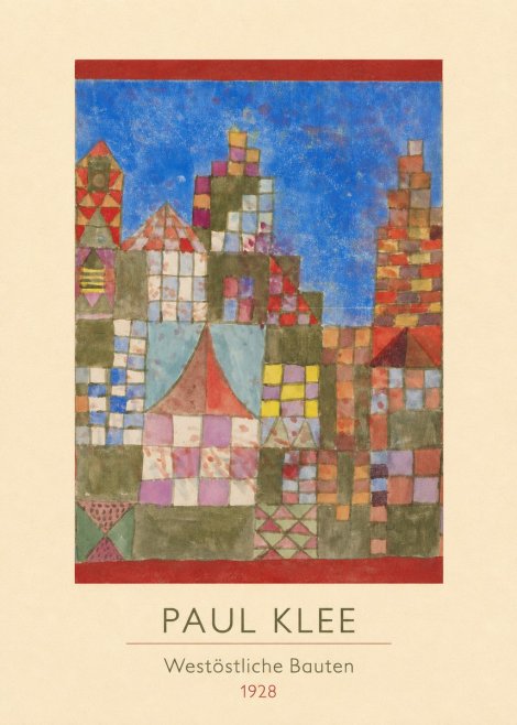 Paul Klee Westöstliche Bauten No3 - Póster
