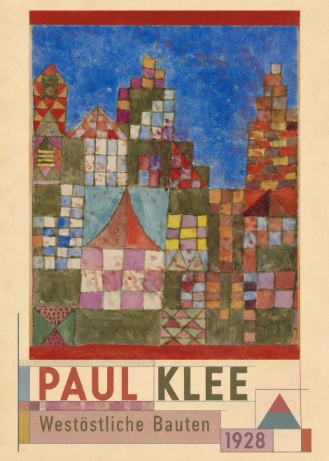 Paul Klee Westöstliche Bauten No4 - Póster