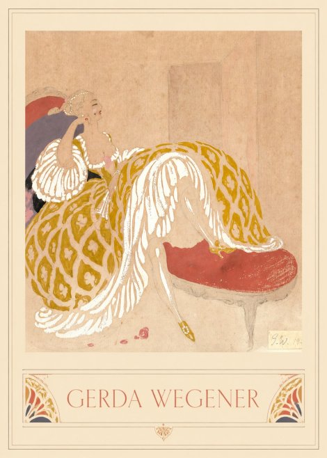 Gerda Wegener Woman in Yellow Dress No4 - Póster