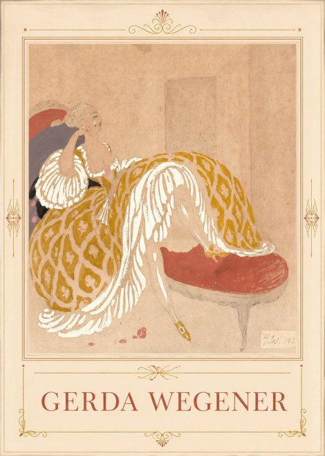 Gerda Wegener Woman in Yellow Dress No5 - Póster