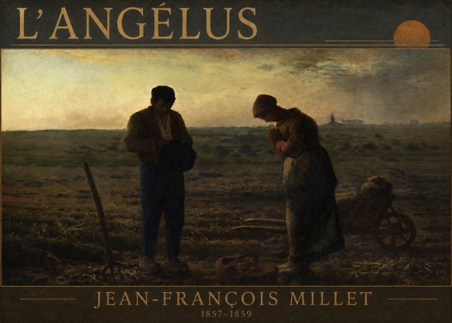 Jean-François Millet L'angélus III No3 - Póster