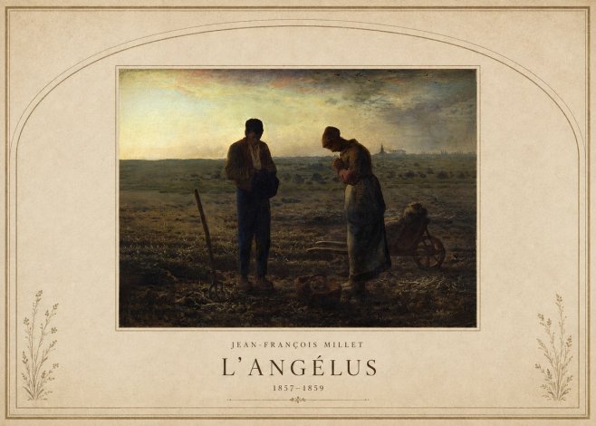 Jean-François Millet L'angélus III No4 - Póster