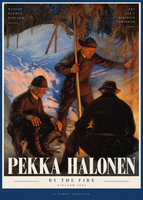 Pekka Halonen By the Fire No5 - Póster