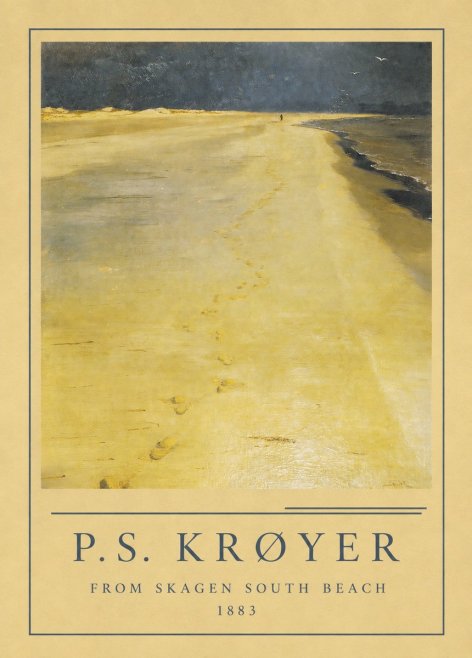 P.S. Krøyer From Skagen South Beach No1 - Póster
