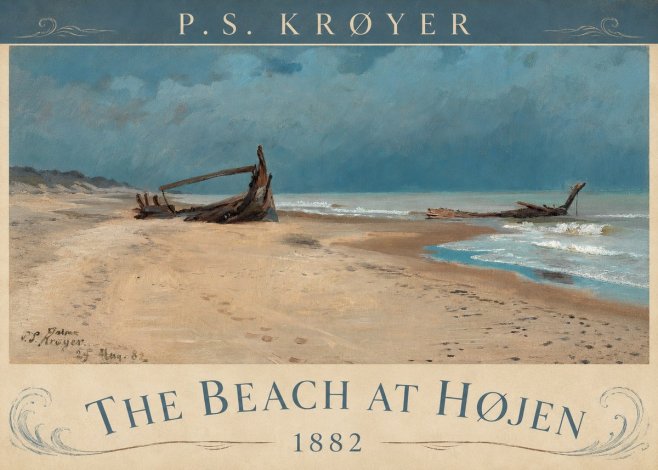P.S. Krøyer The Beach at Højen No4 - Póster