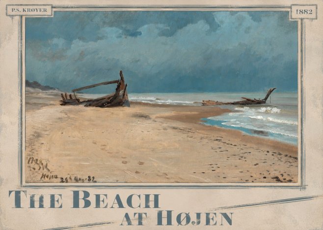 P.S. Krøyer The Beach at Højen No5 - Póster