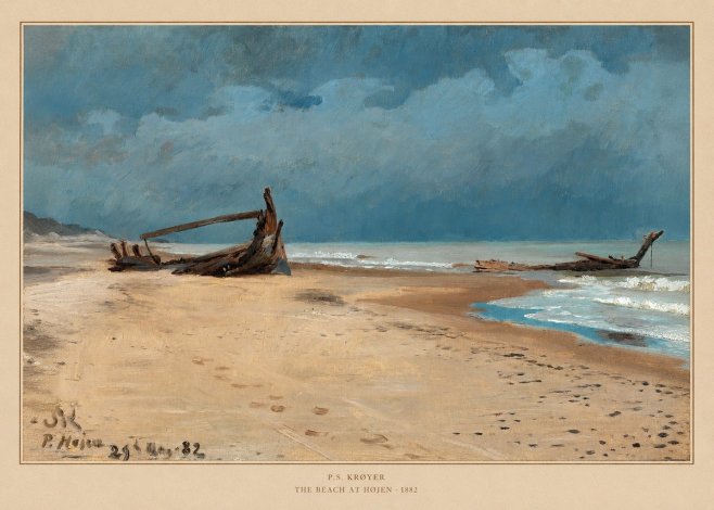 P.S. Krøyer The Beach at Højen No6 - Póster