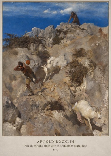 Arnold Böcklin Pan Erschreckt Einen Hirten (Panischer Schrecken) No2 - Póster