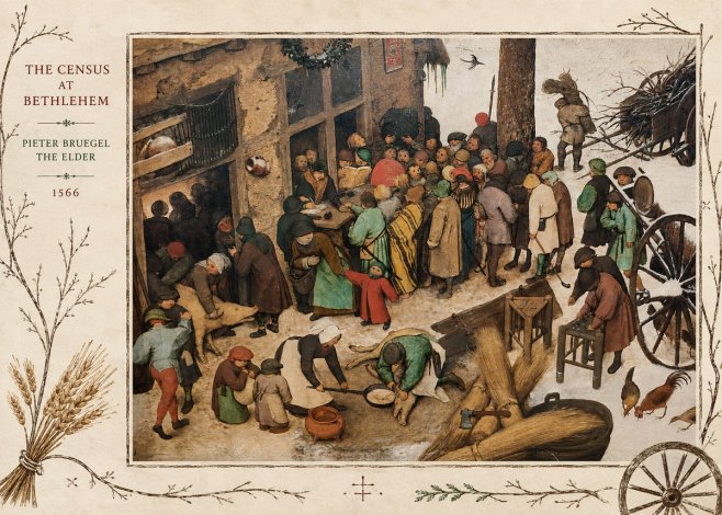 Pieter Bruegel The Census at Bethlehem III No3 - Póster