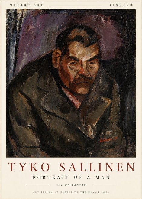 Tyko Sallinen Portrait of a Man V No1 - Póster