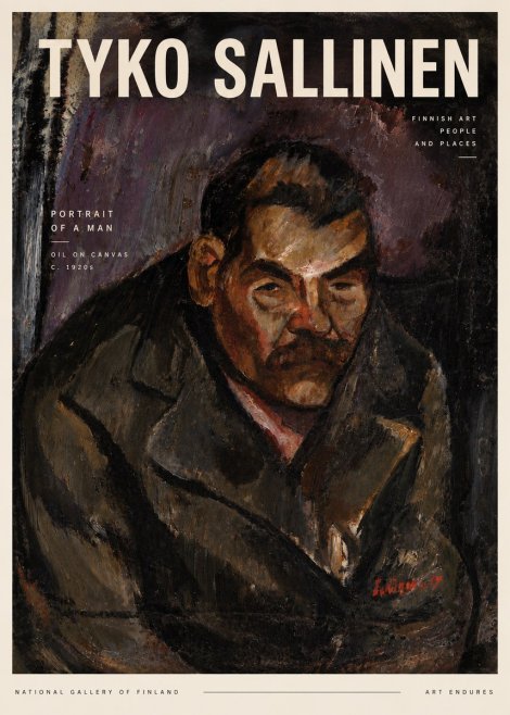 Tyko Sallinen Portrait of a Man V No5 - Póster