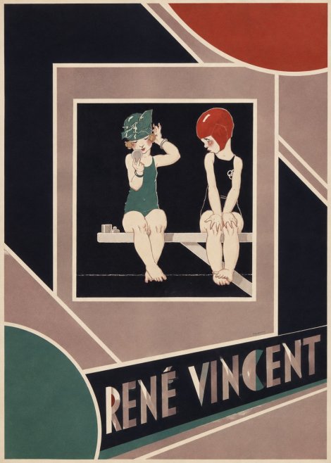 René Vincent At the Poolside No6 - Póster