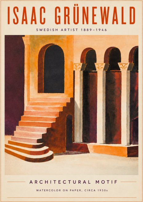 Isaac Grünewald Architectural Motif III No3 - Póster