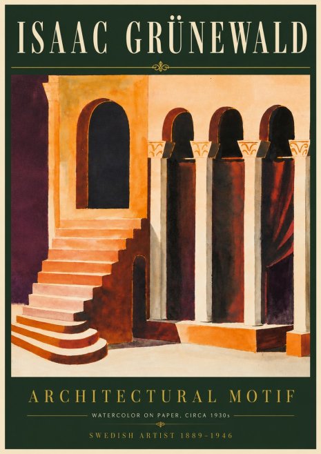 Isaac Grünewald Architectural Motif III No6 - Póster