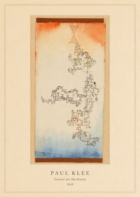 Paul Klee Geister Als Akrobaten No4 - Póster