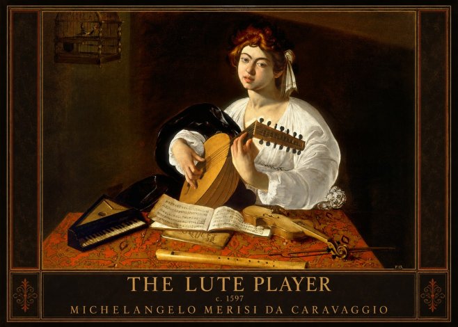 Michelangelo Merisi da Caravaggio The Lute Player No1 - Póster