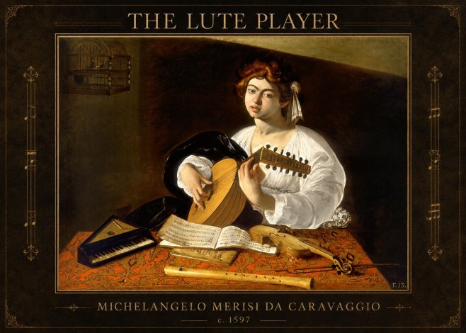 Michelangelo Merisi da Caravaggio The Lute Player No4 - Póster