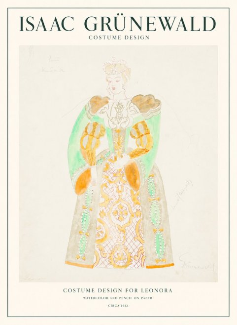 Isaac Grünewald Costume Design for Leonora No1 - Póster