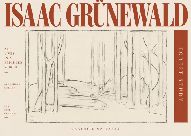 Isaac Grünewald Forest Path No3 - Póster