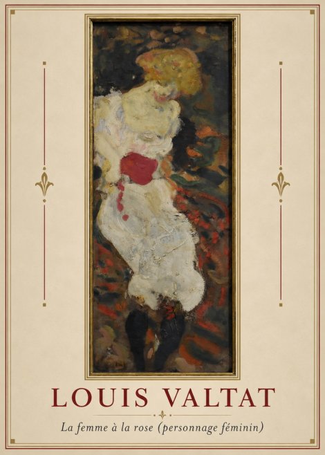 Louis Valtat La Femme À La Rose (Personnage Féminin) No2 - Póster