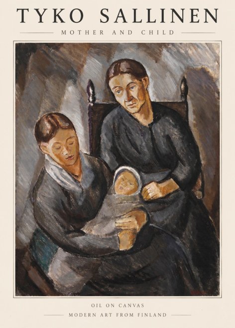 Tyko Sallinen Mother and Child No1 - Póster