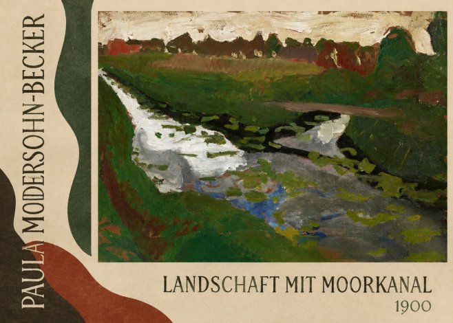 Paula Modersohn-Becker Landschaft Mit Moorkanal No4 - Póster