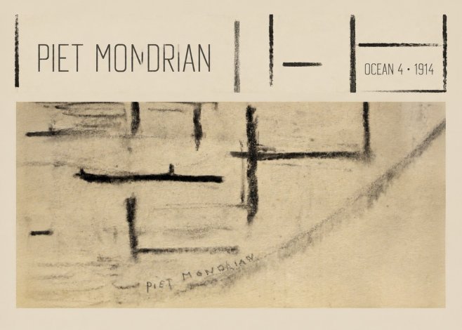 Piet Mondrian Ocean 4 No4 - Póster