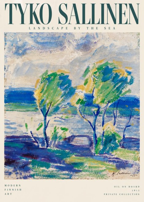 Tyko Sallinen Landscape by the Sea No2 - Póster