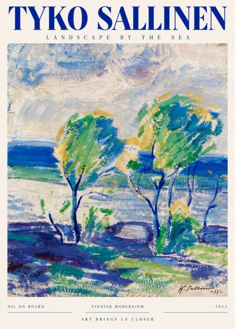 Tyko Sallinen Landscape by the Sea No3 - Póster