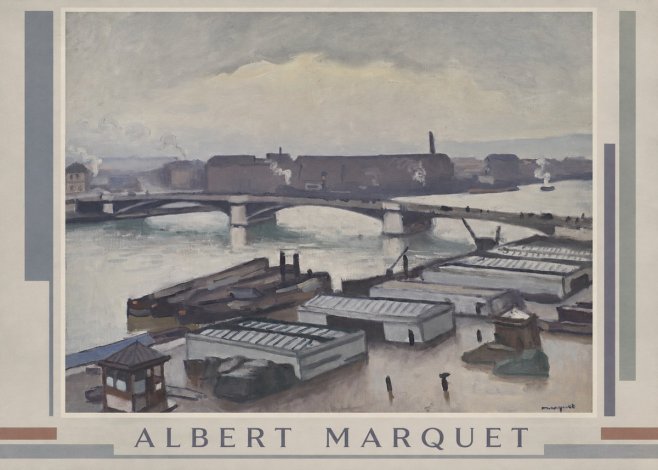 Albert Marquet River Scene, Paris No1 - Póster