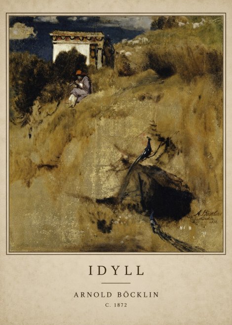 Arnold Böcklin Idyll - Fragment Eines Wandschirms No3 - Póster